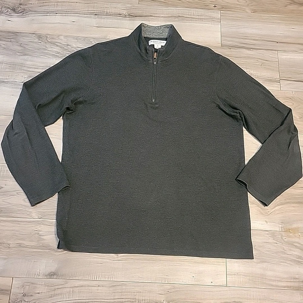 Mizzen +‎ Main Quarter Zip Golf Performance Pullover Mens XL Black Comfort